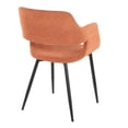 thumbnail image 6 of LumiSource Black Metal, Orange Fabric Margarite Chair - Set of 2, 6 of 8