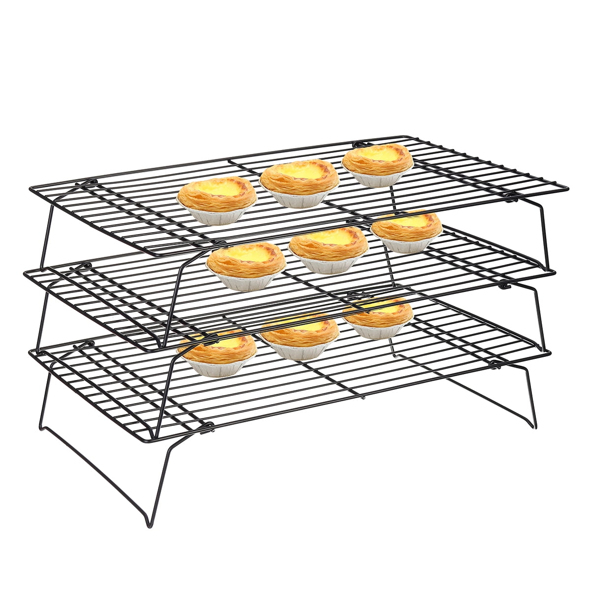 15.7x9.8x9.4&quot; 3Tier Stainless Steel Wire Cooling Rack Cake Cookie