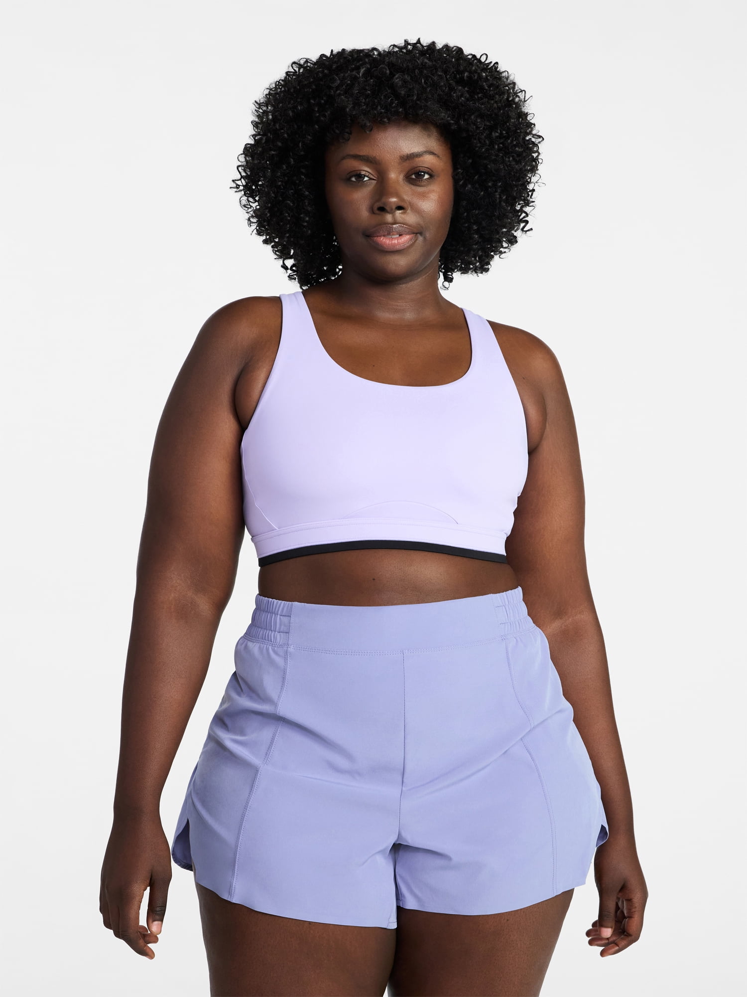 Avia Women's Medium Support Open Back and Contrast Tipping Sports Bra, XS-XXXL