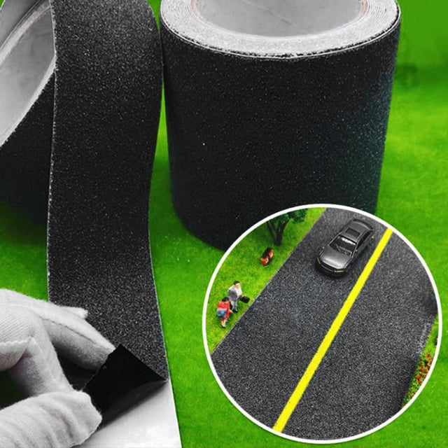Modelo de cinta ferroviaria Macarena diseño de dioramas de micropaisaje 5cmx10m Negro Pegatina