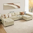 thumbnail image 4 of CONCETTA Convertible Sectional Sofa Couch,6-seater 8-backrest with Storage for Living Room, Modern Modular U-Shaped Sofa Bed, Beige, 4 of 6