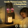 thumbnail image 2 of Candle Warmer Lamp with Timer, Western Desert Stained Glass Artwork Towering Cactus Non-slip Wireless Remote Control Wax Melts Warmer with 4 Bulbs for Home Office Dorm, Birthday Gifts for Women, 2 of 7