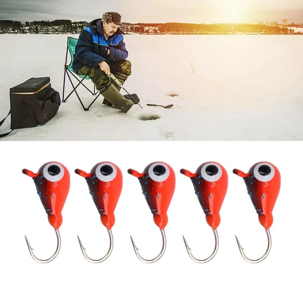 Ice Fishing Hooks,5 Pcs Ice Fishing Ice Fishing Jigs Set Ice