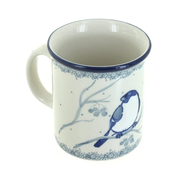 Blue Rose Polish Pottery Bluebird Small Coffee Mug