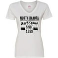 thumbnail image 3 of Inktastic North Dakota Awesome Since 1889 Women's V-Neck T-Shirt, 3 of 5