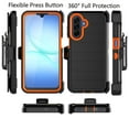 thumbnail image 4 of Galaxy A17 5G Case,Takfox Samsung Galaxy A17 5G Holster Phone Case with Built-in Screen Protector Swivel Belt Clip [3 Layers] Heavy Duty Full Body Protection Shockproof Kickstand Cover - Black/Orange, 4 of 7