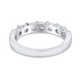 thumbnail image 4 of 1.07 CT Round Cut Nature White Diamond Seven Stone Engagement Band Ring In 14K Solid White Gold (Color: G-H, Clarity: I2-I3, 1.07 Cttw) IGI Certified, 4 of 7