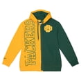 thumbnail image 2 of Men's Mitchell & Ness  Green/Gold Green Bay Packers Fleece 2.0 Full-Zip Hoodie, 2 of 4