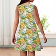 thumbnail image 5 of yuCgh Sleeveless Easter Dress for Girls, Summer Casual Tank Dress with Colorful Print, Lightweight & Breathable Kids Easter Dress,Light Green 130, 5 of 5