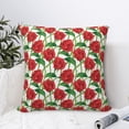 thumbnail image 4 of Yiaed Rose Flowers Print Pillow Covers Super Soft Decorative Square Throw Pillow Covers Case Cushion Covers for Sofa Couch Bedroom Car Decor（No pillow core）-22"x22", 4 of 7