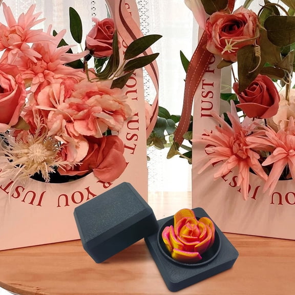 Loespoir Printed Valentines Day Rose Box, Tabletop Decoration Gift Box, Romantic Present For Her, Anniversary, Keepsake Box, Decorative, Ready To Gift