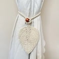 thumbnail image 4 of EGYMEN Bohemian Curtain Strap, Hand Woven Leaf Tiebacks for Curtains, Polyester Tassel Curtain Holders, Decorative Curtain Buckles for Homestay and Farmhouse Style (White), 4 of 6