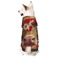 thumbnail image 1 of Balery White And Red Daisy Cow Sudadera con Capucha para Perros Pequeños – Ropa para Mascotas, Disfraz para Perros y Gatos, Ideal para Fiestas y Cosplay-X-Small, 1 of 7