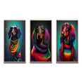 thumbnail image 2 of Designart "Snoop Dachshund with Cool Sunglasses" Animals Dog Daschund Framed Wall Art Set Of 3 - Multicolor Dog Daschund Frame Gallery Set For Office Decor, 2 of 6