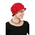 thumbnail image 2 of Hats, Scarves and More Women's Fleece Flower Cloche Hat (Red), 2 of 2