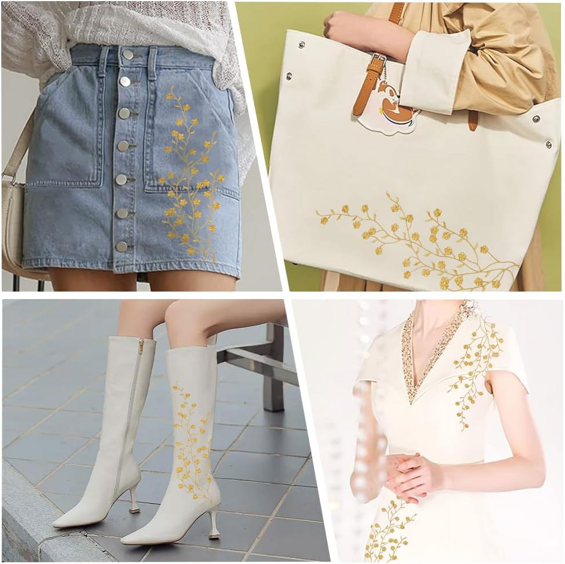 Embroidered Flower Patch Clutch Or Ins Woman Embroidered Flower Patches Iron on Sew On, Embroidery  main image 2