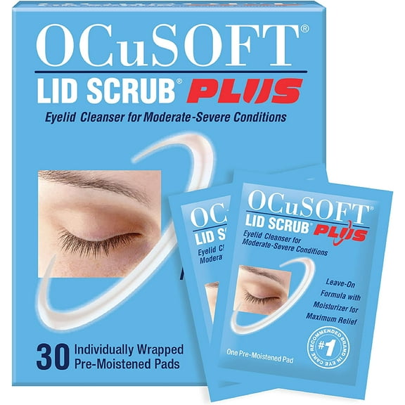 OCuSOFT Plus Eyelid Cleanser Pads 30 Each (Pack of 4)