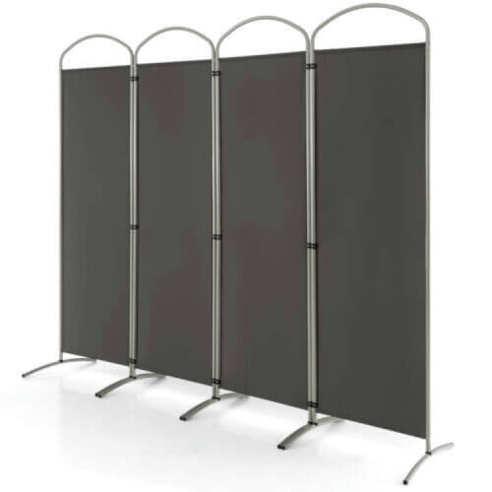 Resenkos Room Separator, Room Divider Panel,6.2Ft Folding 4-Panel Room Divider for Home Office Living Room -Gray