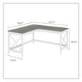 thumbnail image 2 of Workspace by Alera L-Shaped Farmhouse Desk, 58.27 x 58.27 x 29.53, Gray/White, 2 of 8
