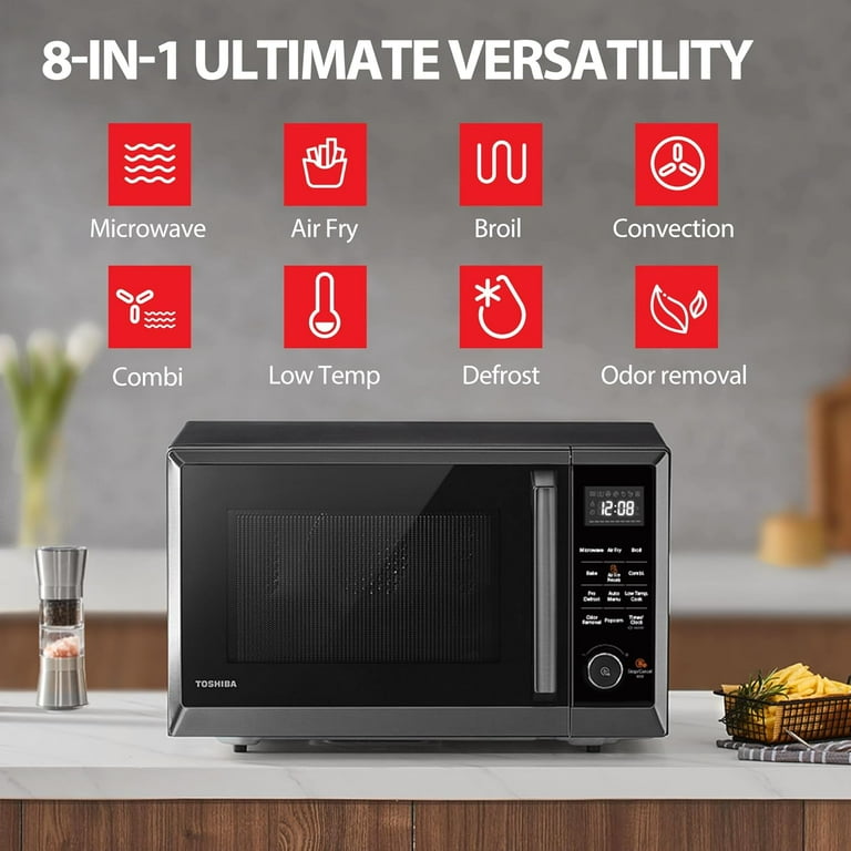 TOSHIBA 8-in-1 Countertop Microwave Oven with Air Fryer