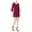 Maroon, variant on KENSIE Womens Maroon Textured Bell Sleeve V Neck Above The Knee Evening Shift Dress XL