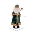 thumbnail image 5 of Vickerman 28" Emerald Green Velvet Santa Doll with Stand. This santa has glasses, stand is removeable., 5 of 5