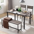 thumbnail image 3 of JYHOME Small Kitchen Table and Chairs for 4  Dining Room Table and 2 Chair 1 Bench  Table and Chairs Set of 4 for Small Space  Apartment- Durability- Easy to Clean and Maintain, 3 of 7