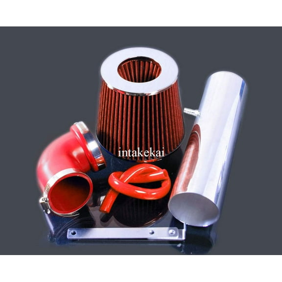 Performance Air Intake kit for 1997 1998 1999 2000 2001 2002 2003 2004 Jeep Cherokee, Grand Cherokee, Laredo L6 4.0L Short Ram Intake (RED)
