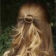 thumbnail image 1 of Minimalist gold hair accessories brass hair clip for women and girls (Gold), 1 of 4