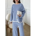 thumbnail image 3 of PRETTYGARDEN Women's 17 Piece Fall Knit Sweater Set Long Sleeve Tops Wide Leg Pants Sweatsuit Tracksuit Outfit Winter Clothing, 3 of 6