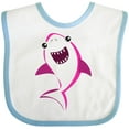 thumbnail image 3 of Inktastic Cute Shark, Little Shark, Pink Shark, Sea Animal Boys or Girls Baby Bib, 3 of 4