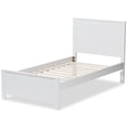 thumbnail image 4 of Baxton Studio Catalana Lit de Panneau de Plate-Forme Simple en Blanc, 4 of 8