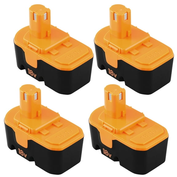 4-Packs 3.6Ah Replacement for Ryobi 18V Battery P100 ABP1801 ABP1803 BPP1820 130224007 130224028 130255004 Cordless Power Tools