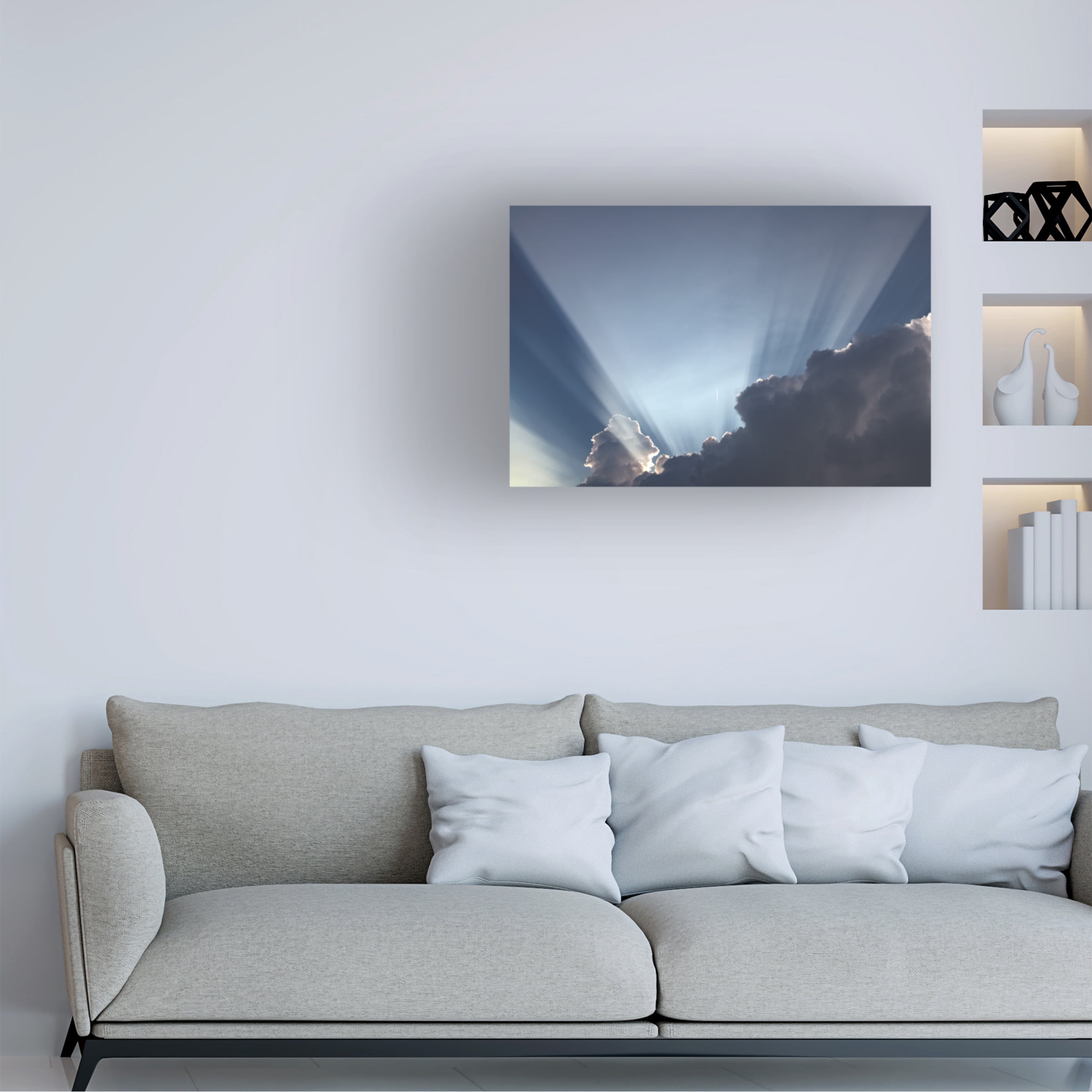 Kurt Shaffer Photographs 'Storm Cloud Sun Rays' Canvas Art