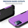 thumbnail image 3 of Defender Case for iPhone 11 Pro 5.8'' - Heavy Duty 1 in 1 Design Rugged Full Body Dustproof Shockproof Bumper Non-Slip Protective Cover,Purple,For iPhone 11 Pro, 3 of 10