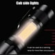 thumbnail image 2 of Linterna LED XPE+COB USB Recargable IPX4 3 Modos Antorcha Emergencia, 2 of 9