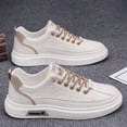 thumbnail image 3 of New Men'S Breathable White Sneakers , Suitable for Sports And Casual Wear, Trendy And Versatile with Thick Soles, 3 of 7