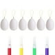 thumbnail image 2 of Fiudx Kit de Huevos de Pascua Diy, 6 Huevos de Grafiti Blancos, Colgantes de Plástico Sin Terminar, Superficie Pintable, 4 Pinceles de Acuarela, Decoración Primaveral, Manualidad Divertida para El Ho, 2 of 6