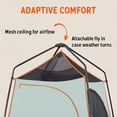thumbnail image 4 of Kelty Discovery H2GO Privacy Shelter, Campsite Shower and Changing Shelter, Zippered Entry, Steel Pole Frame, Freestanding, 4 of 10