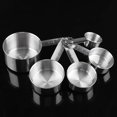 thumbnail image 1 of Ensemble de Tasses à Mesurer en Acier Inoxydable 5pcs, Outil de Cuisson Réutilisable et Durable, 1 of 8