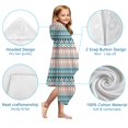 thumbnail image 7 of Pink and Blue Geometric Striped Pattern Hooded Bath Towel，50"x30" for Ages 3 To 12 Kids, Quick Dry Lightweight Soft Microfiber Hood Beach Towel Cover Up for Kids, 7 of 7