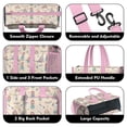 thumbnail image 3 of Teacher Tote Bag,Beige Princess Carriage Pattern Teacher Utility Tote Bag,Large Work Tote Bags for Women with Multiple Pockets,Top Zipper Closure,13.8x10.6x6.7 Inch, 3 of 5