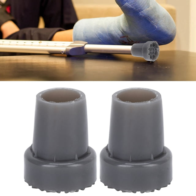 Muletas 2 Uds, Almohadillas Para Pies De Muleta, Resistentes Al Desgaste, Diseño De Pie Redondo Protector, Bastones De Goma Engrosados giratorios De 360 grados,