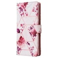 thumbnail image 6 of Premium Wallet Case for Samsung Galaxy S23 Ultra, Marble Pattern PU Leather Soft Silicone Shockproof Wrist Strap Handbag Flip Cover with Magnetic Clasp Card Slots Holder Kickstand Case, Rosegold, 6 of 8