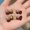 New short square 16mm, variant on [Wheat field] brown cat eye coffee color gradual change flash pure handmade wearing armor J544
