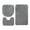 Gray, variant on Godom Red 3 pieces bathroom rug Non-Slip Set bath mats super soft plush with toilet lid cover