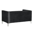 thumbnail image 4 of Morden Fort Contemporary Living Room Set Velvet Upholstered Accent Chair Loveseat Black, 4 of 8