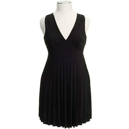 Women's Plus Sleeveless V-Neck Dress