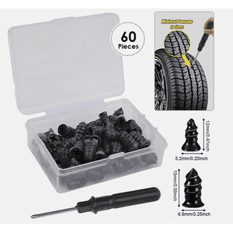 Réparation Pneu Tubeless Kit De Réparation Pneu 24 Patches Champignons - Pour Pneus Voiture, Moto, Vélo, Universel Kit Reparation Pneu Voiture