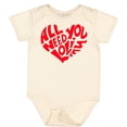 thumbnail image 3 of Inktastic All You Need is Love Red Heart Shape Boys or Girls Baby Bodysuit, 3 of 5